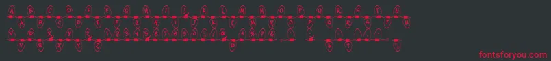 Christmaslightsoutdoor Font – Red Fonts on Black Background