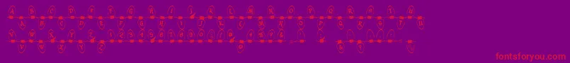 Christmaslightsoutdoor Font – Red Fonts on Purple Background