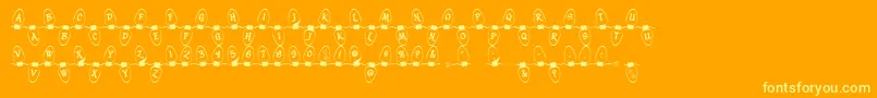 Christmaslightsoutdoor Font – Yellow Fonts on Orange Background