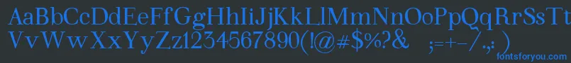 WalinaNegrita Font – Blue Fonts on Black Background