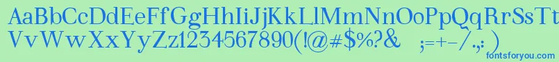 WalinaNegrita Font – Blue Fonts on Green Background