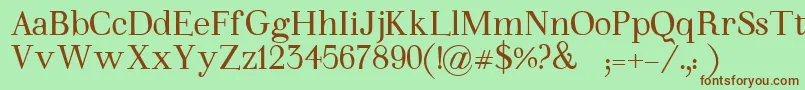 WalinaNegrita Font – Brown Fonts on Green Background