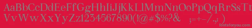 WalinaNegrita Font – Gray Fonts on Red Background