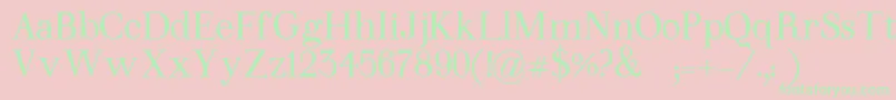 WalinaNegrita Font – Green Fonts on Pink Background