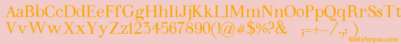 WalinaNegrita Font – Orange Fonts on Pink Background