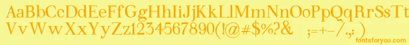 WalinaNegrita Font – Orange Fonts on Yellow Background