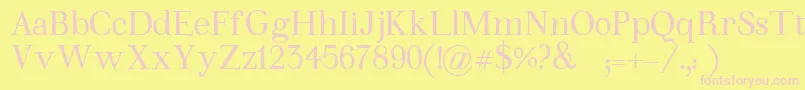 WalinaNegrita Font – Pink Fonts on Yellow Background