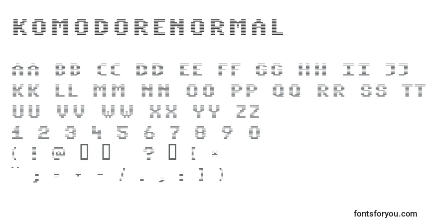 Schriftart KomodoreNormal – Alphabet, Zahlen, spezielle Symbole