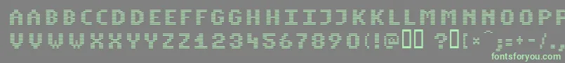 フォントKomodoreNormal – 灰色の背景に緑のフォント