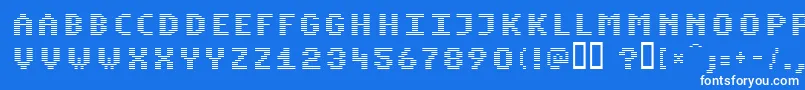 フォントKomodoreNormal – 青い背景に白い文字