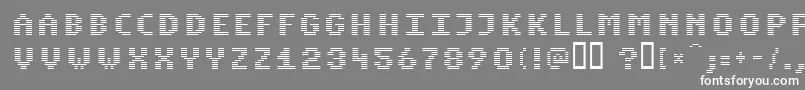 フォントKomodoreNormal – 灰色の背景に白い文字