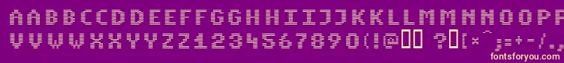 fuente KomodoreNormal – Fuentes Amarillas Sobre Fondo Morado