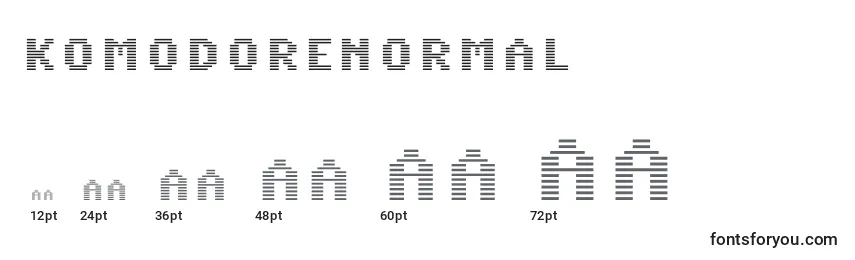 KomodoreNormal Font Sizes