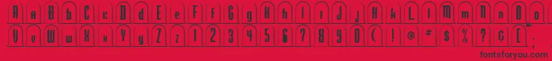 GraveyardRegular Font – Black Fonts on Red Background