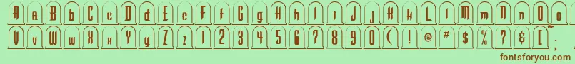 GraveyardRegular Font – Brown Fonts on Green Background