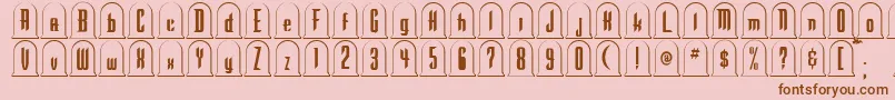 GraveyardRegular Font – Brown Fonts on Pink Background