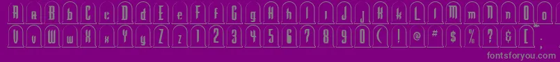 GraveyardRegular Font – Gray Fonts on Purple Background