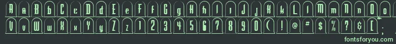 GraveyardRegular Font – Green Fonts on Black Background