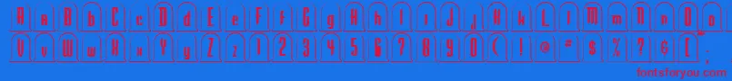 GraveyardRegular Font – Red Fonts on Blue Background