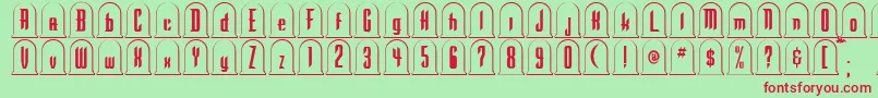 GraveyardRegular Font – Red Fonts on Green Background