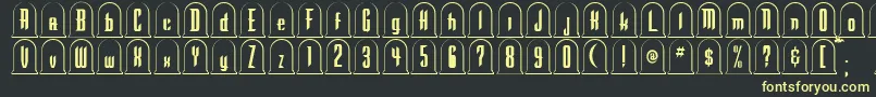 GraveyardRegular Font – Yellow Fonts on Black Background