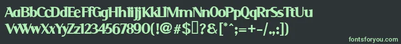 フォントSeribl – 黒い背景に緑の文字