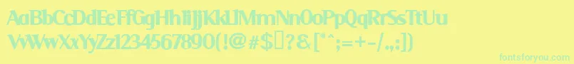 Seribl-Schriftart – Grüne Schriften auf gelbem Hintergrund