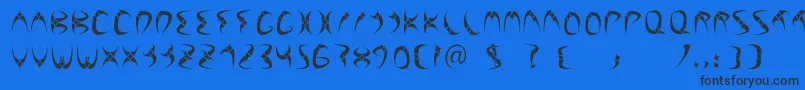 FuenteLilith Font – Black Fonts on Blue Background