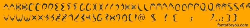 FuenteLilith Font – Black Fonts on Orange Background