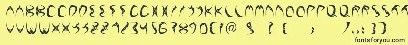 FuenteLilith Font – Black Fonts on Yellow Background