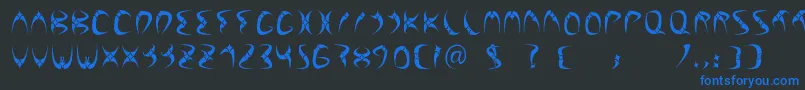 FuenteLilith Font – Blue Fonts on Black Background