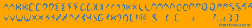 FuenteLilith Font – Blue Fonts on Orange Background