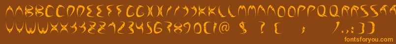 FuenteLilith Font – Orange Fonts on Brown Background