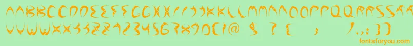 FuenteLilith Font – Orange Fonts on Green Background