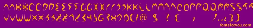 FuenteLilith Font – Orange Fonts on Purple Background