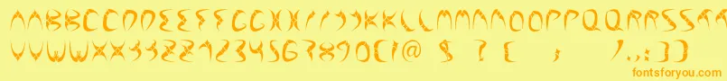 FuenteLilith Font – Orange Fonts on Yellow Background