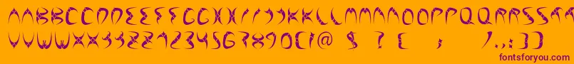 FuenteLilith Font – Purple Fonts on Orange Background
