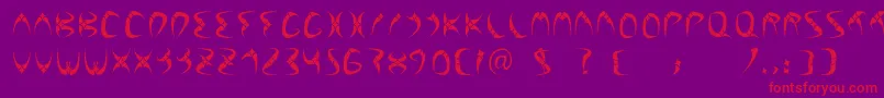 FuenteLilith Font – Red Fonts on Purple Background