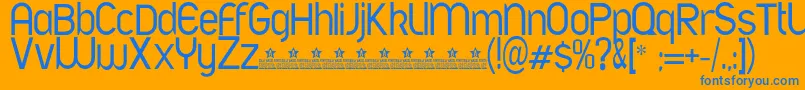 AfontLightPersonalUse Font – Blue Fonts on Orange Background