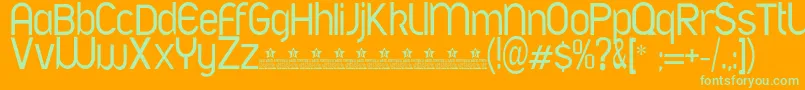 AfontLightPersonalUse Font – Green Fonts on Orange Background