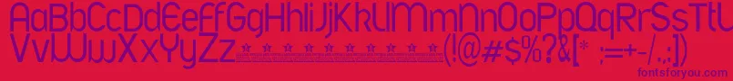 AfontLightPersonalUse Font – Purple Fonts on Red Background