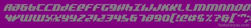 BadRobotItalic Font – Gray Fonts on Purple Background