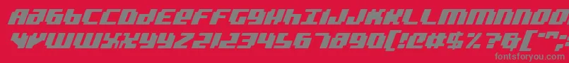 BadRobotItalic Font – Gray Fonts on Red Background