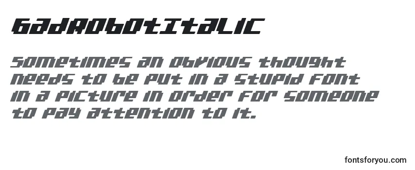 BadRobotItalic Font