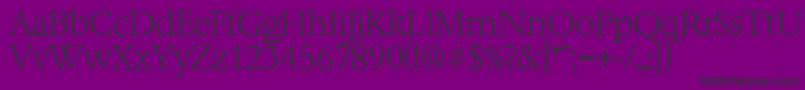 BernsteinserialXlightRegular-fontti – mustat fontit violetilla taustalla
