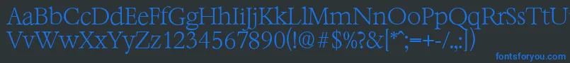 BernsteinserialXlightRegular Font – Blue Fonts on Black Background