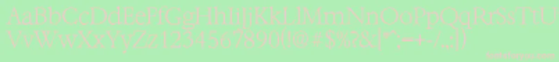 BernsteinserialXlightRegular Font – Pink Fonts on Green Background