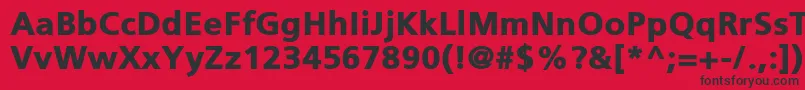 PfcatalogBlack Font – Black Fonts on Red Background