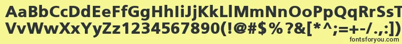 PfcatalogBlack Font – Black Fonts on Yellow Background