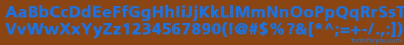 PfcatalogBlack Font – Blue Fonts on Brown Background